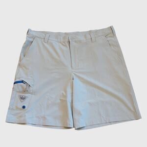Columbia PFG Fishing Shorts Mens Sz 40 Gray Terminal Tackle Outdoor Omni Shield